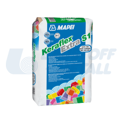 Лепило за плочки Мапей Keraflex Extra S1 бяло, торба 25 кг
