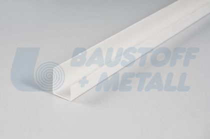 Ъгъл PVC завършващ за гипскартон 12.5 мм, дължина 2.5 м, за оформяне на гипскартон с дебелина 12,5 мм, 1 брой 2,5 м