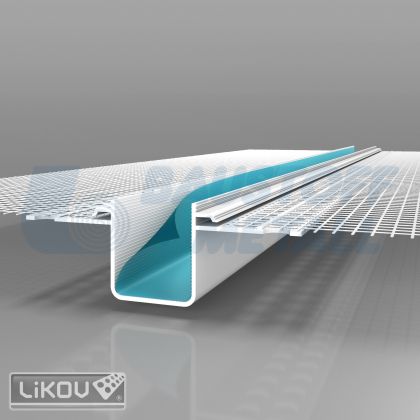 Профил PVC Likov декоративен с мрежа 20х20 мм 2,5 м, опаковка 10 бр (25 м)
