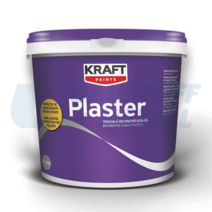 Полимерна драскана мазилка Kraft Plaster К15, 25 кг бяла