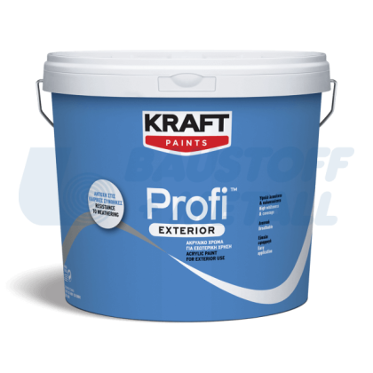 Акрилна фасадна боя Kraft Profi Exterior, бяла, 3 л