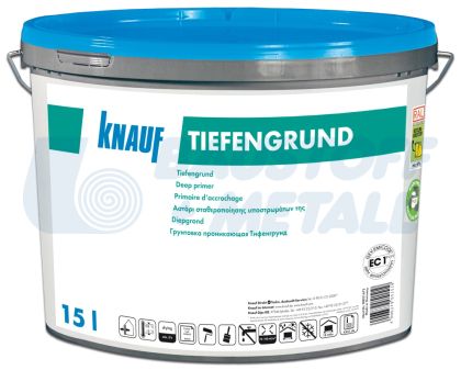 Грунд дълбокопроникващ Кнауф Tiefengrund, кофа 15 кг