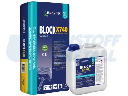 Хидроизолация циментова Bostik Block X740 CemenTech C2 Extra светло зелена к-т 30кг
