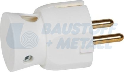 Щепсел бял 2P+Т 16A 250V 90'' изход на кабела Legrand