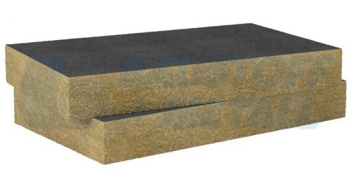 Каменна вата Рокуул Fixrock 35 кг/м³ черен воал, размери 1000/600 мм, дебелина 80 мм, пакет 4.8 м²
