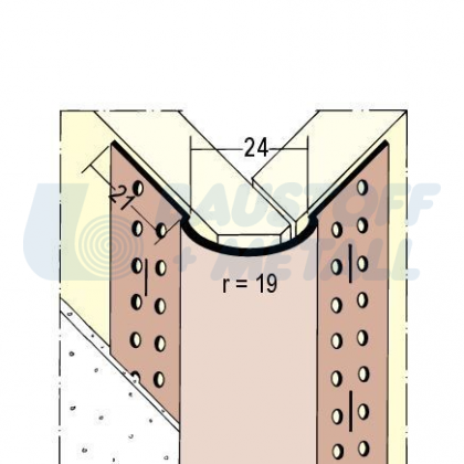 Ъгъл PVC за заоблени ъгли R17 Протектор 03776, дължина 3.05м, оформяне на ъгли за максимална защита на обитателите, произведено в Германия, 1 брой 3,05 м