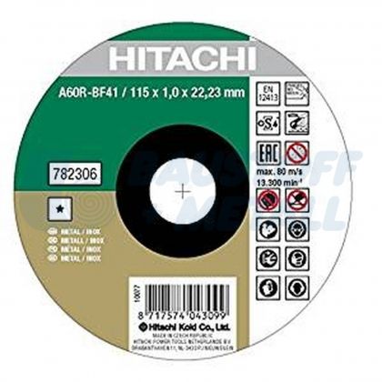 Диск за рязане INOX 115 x1x22 FLAT Hitachi