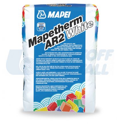 Лепило и шпакловка за вата Мапей Mapetherm AR2 бял, торба 25 кг