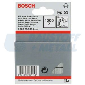 Скоби за такер Bosch тип 53 /11,4 x 0,74 x 8 мм 1000 бр