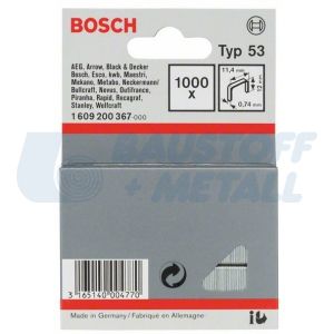 Скоби за такер Bosch тип 53 /11,4 x 0,74 x 12 мм 1000 бр