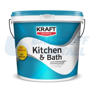 Интериорна латексова боя Kraft Kitchen & Bath бял 4 л