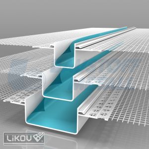 Профил PVC Likov декоративен с мрежа 30х20 мм 2,5 м, опаковка 10 бр (25 м)