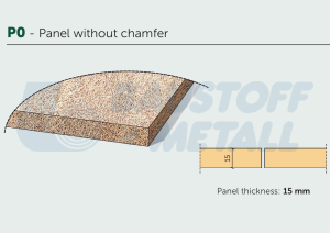 Пано Cewood CW-W15S NP Superfine natur цвят бежов P0 с прав борд 600/600 15 мм, 1 бр.