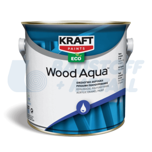 Полиуретанов емайлак на водна основа Kraft Wood Aqua Eko, бял мат, 0,75 л