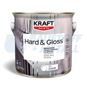 Алкидна боя за метал Kraft Hard & Gloss, бяла, 0,65 л