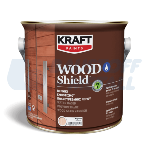 Полиуретанов инпрегниращ лак за дърво на водна основа Kraft Wood Shield,  прозрачен 0,75 л