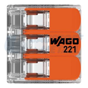Бърза връзка WAGO клема 3 х 0,2 - 4 мм² за гъвкав проводник, пакет 10 бр.