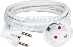 Удължител 8 метра кабел H05VV-F 3G1.5мм2 бял Commel