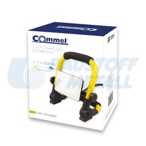 Работна лампа 10W 1000lm 6500K със стойка IP44 220V с кабел H05RN-F 3x1mm2 2,5 метра Commel