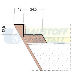 Профил PVC за ГК сенчеста фуга Протектор 37824, дължина 3.05 м, оформяне на връзка между стена и таван, произведено в Германия, 1 брой 3,05 м