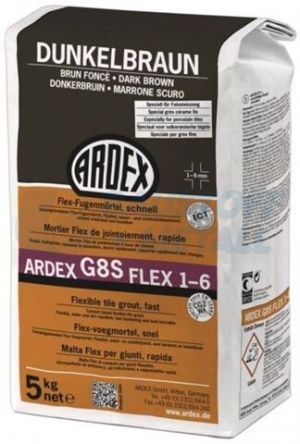 Фугиращ състав Ардекс G8 S 1-6 тъмно кафяв 5 кг