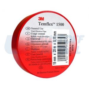 Лента изолирбанд 3M TEMFLEX 1500 20 м 19 х 0,15 мм червена