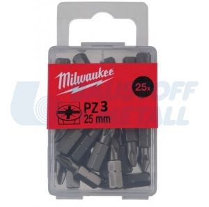 Накрайници Milwaukee Shockwave PZ3 x 25 мм Milwaukee Shockwave™ 25 бр
